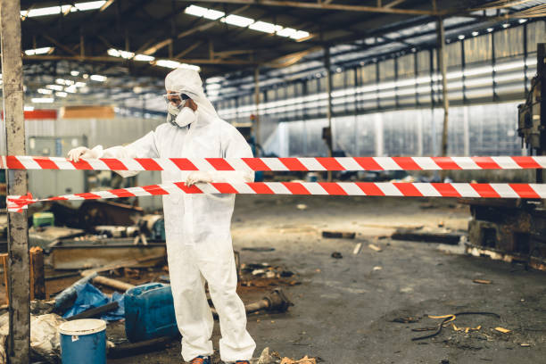Professional Biohazard Cleanup technician working in Highland, UT